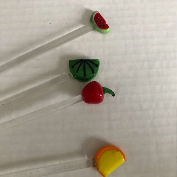 Hand Blown Fruit Swizzle Sticks - Picture 5 of 8